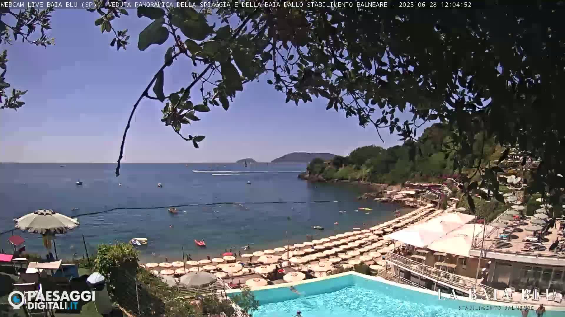 Baia Blu Beach live Cam - La Spezia, Liguria, Italy