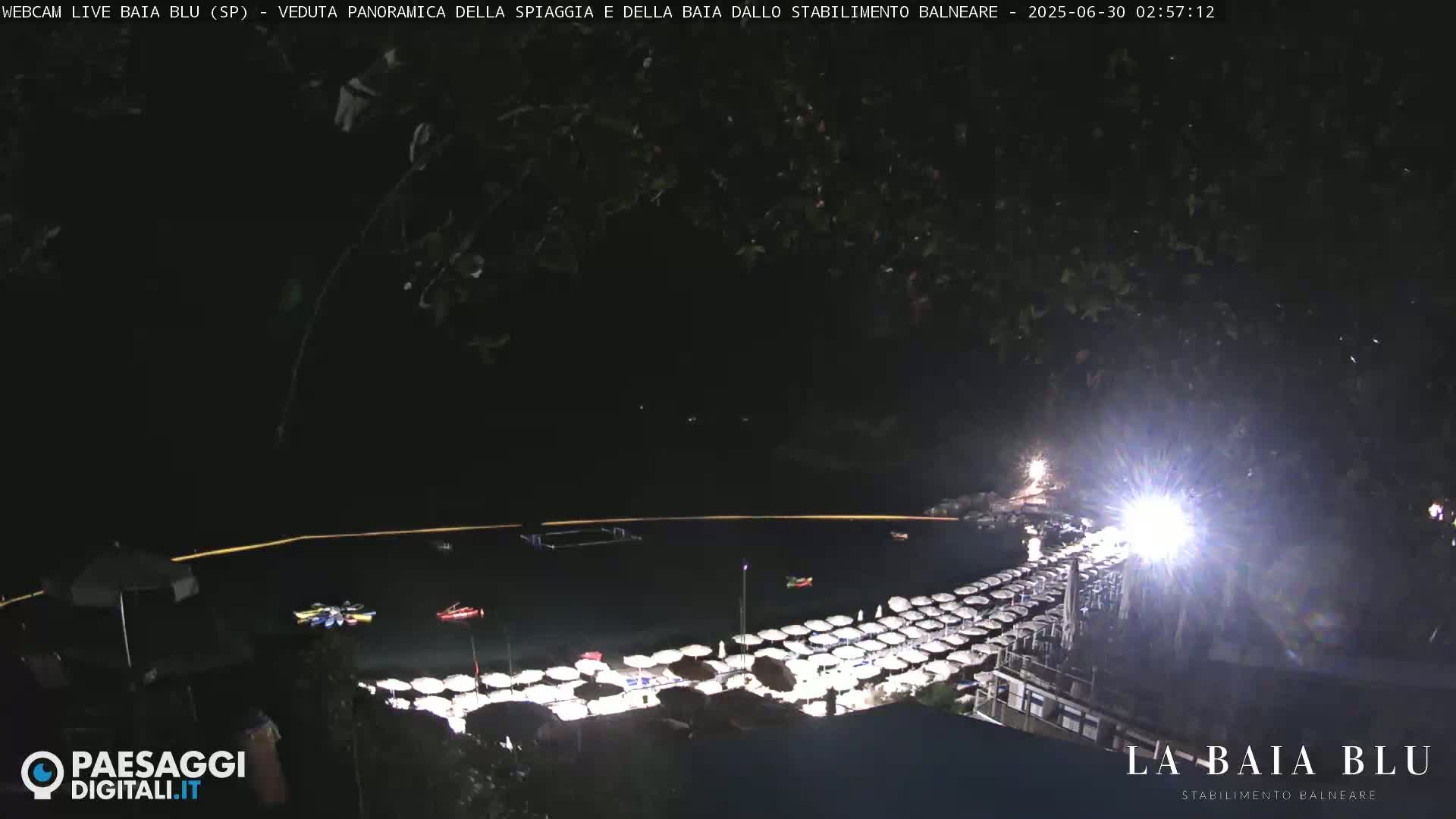 Baia Blu Beach live Cam - La Spezia, Liguria, Italy