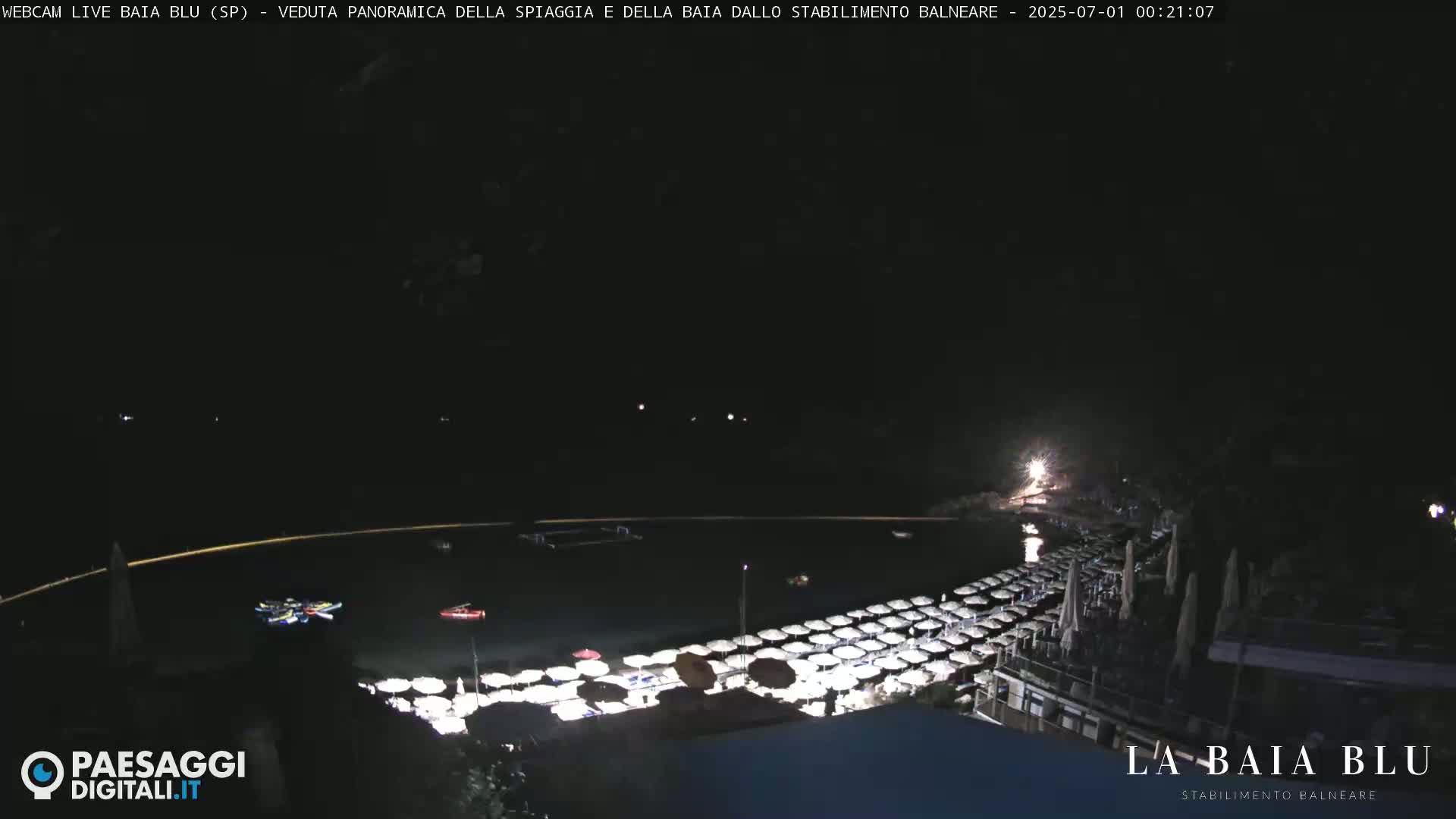 Baia Blu Beach live Cam - La Spezia, Liguria, Italy
