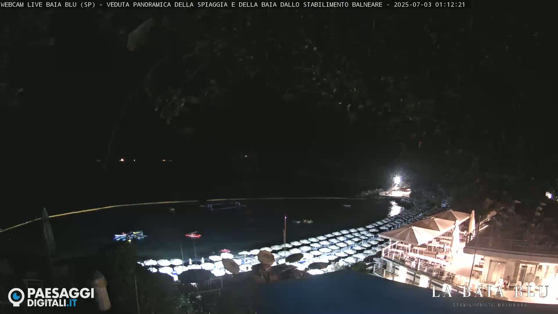 Baia Blu Beach live Cam - La Spezia, Liguria, Italy