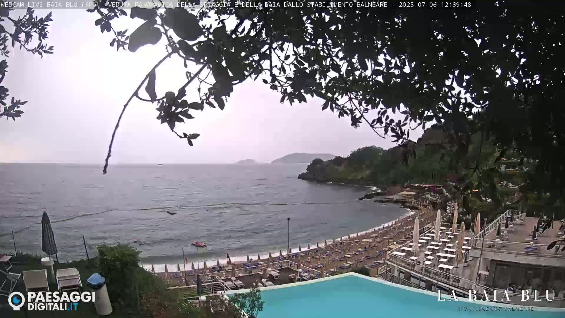 Baia Blu Beach live Cam - La Spezia, Liguria, Italy