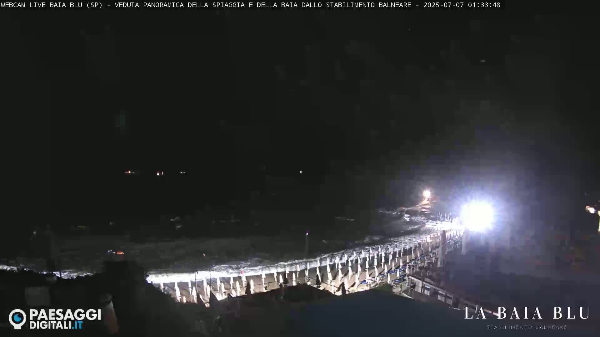 Baia Blu Beach live Cam - La Spezia, Liguria, Italy