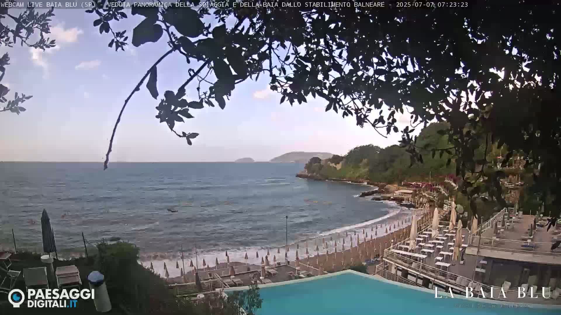 Baia Blu Beach live Cam - La Spezia, Liguria, Italy