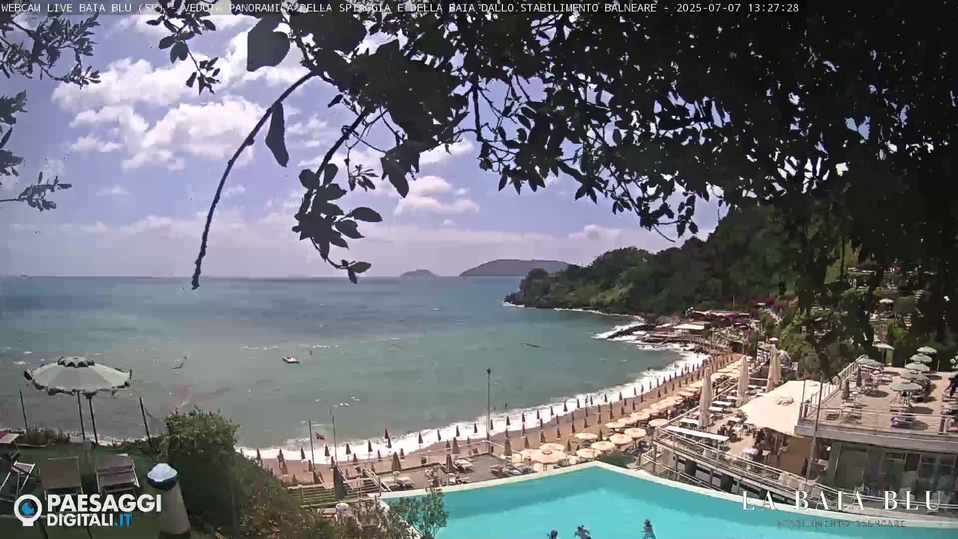 Baia Blu Beach live Cam - La Spezia, Liguria, Italy