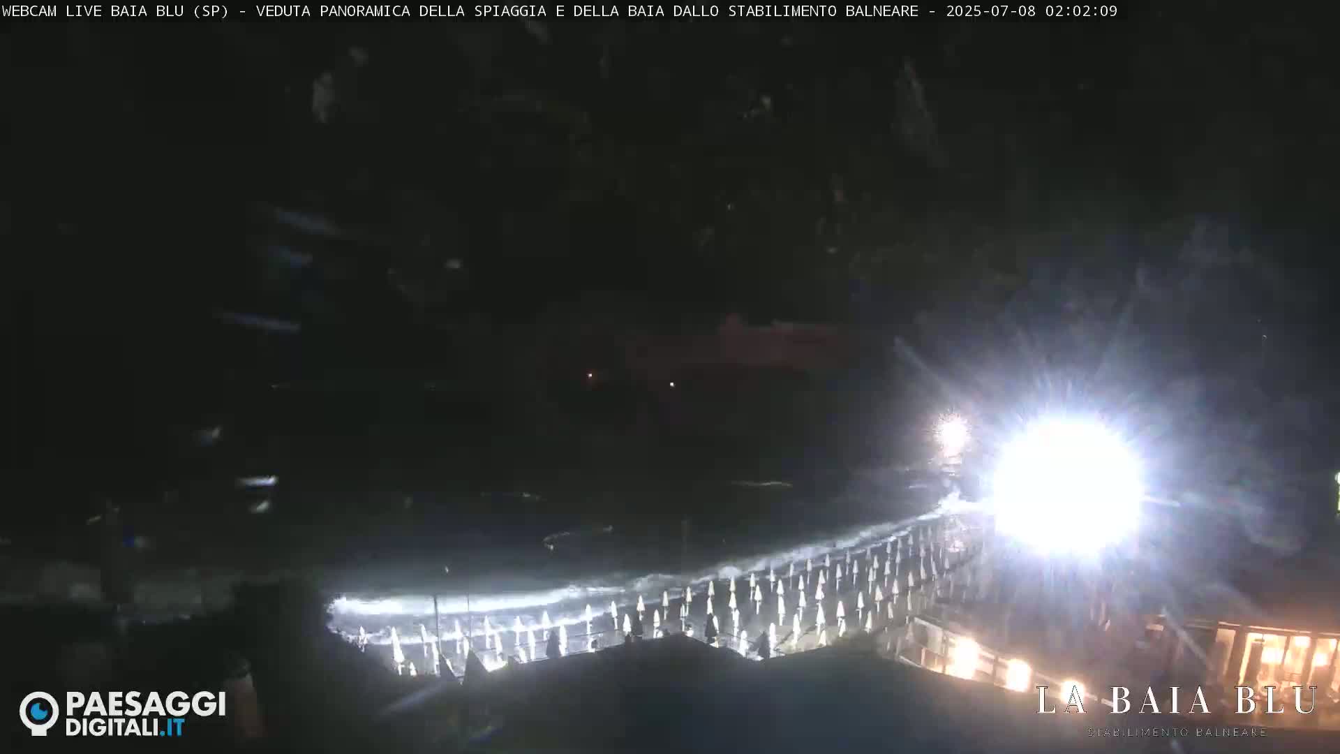 Baia Blu Beach live Cam - La Spezia, Liguria, Italy