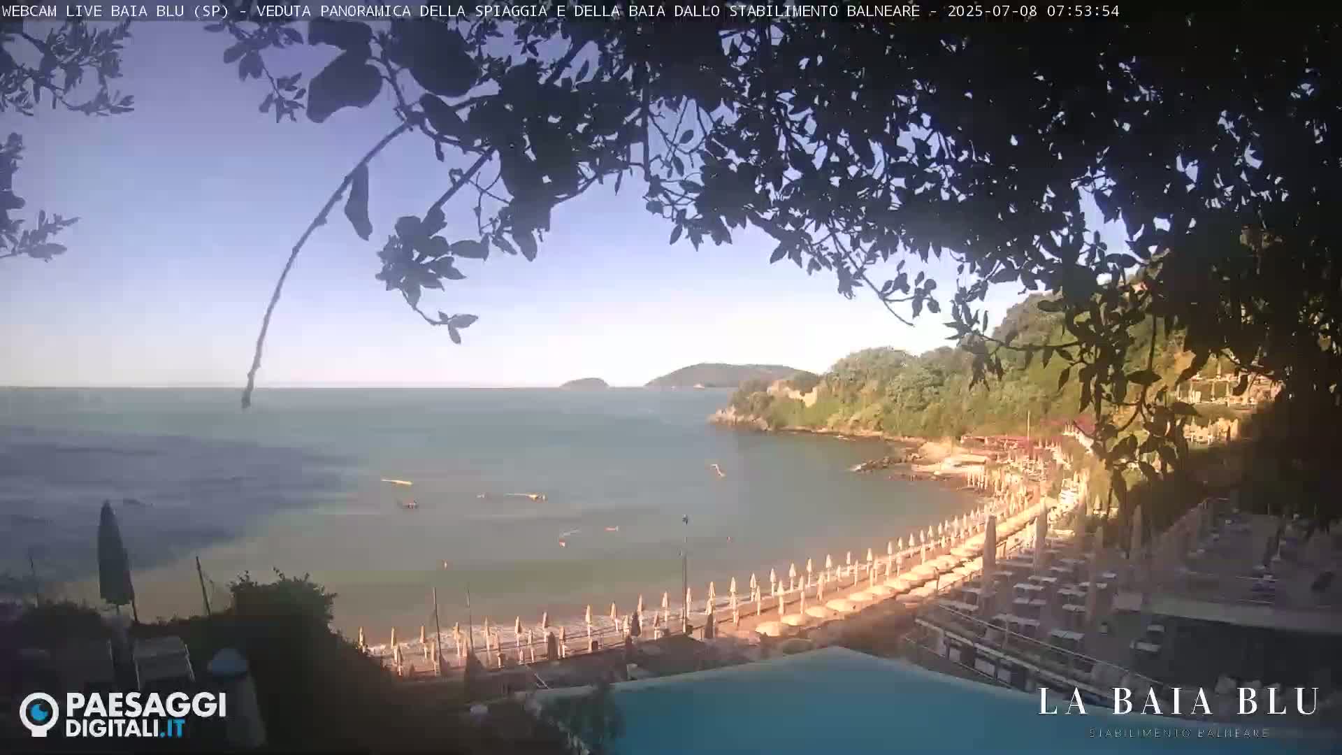 Baia Blu Beach live Cam - La Spezia, Liguria, Italy