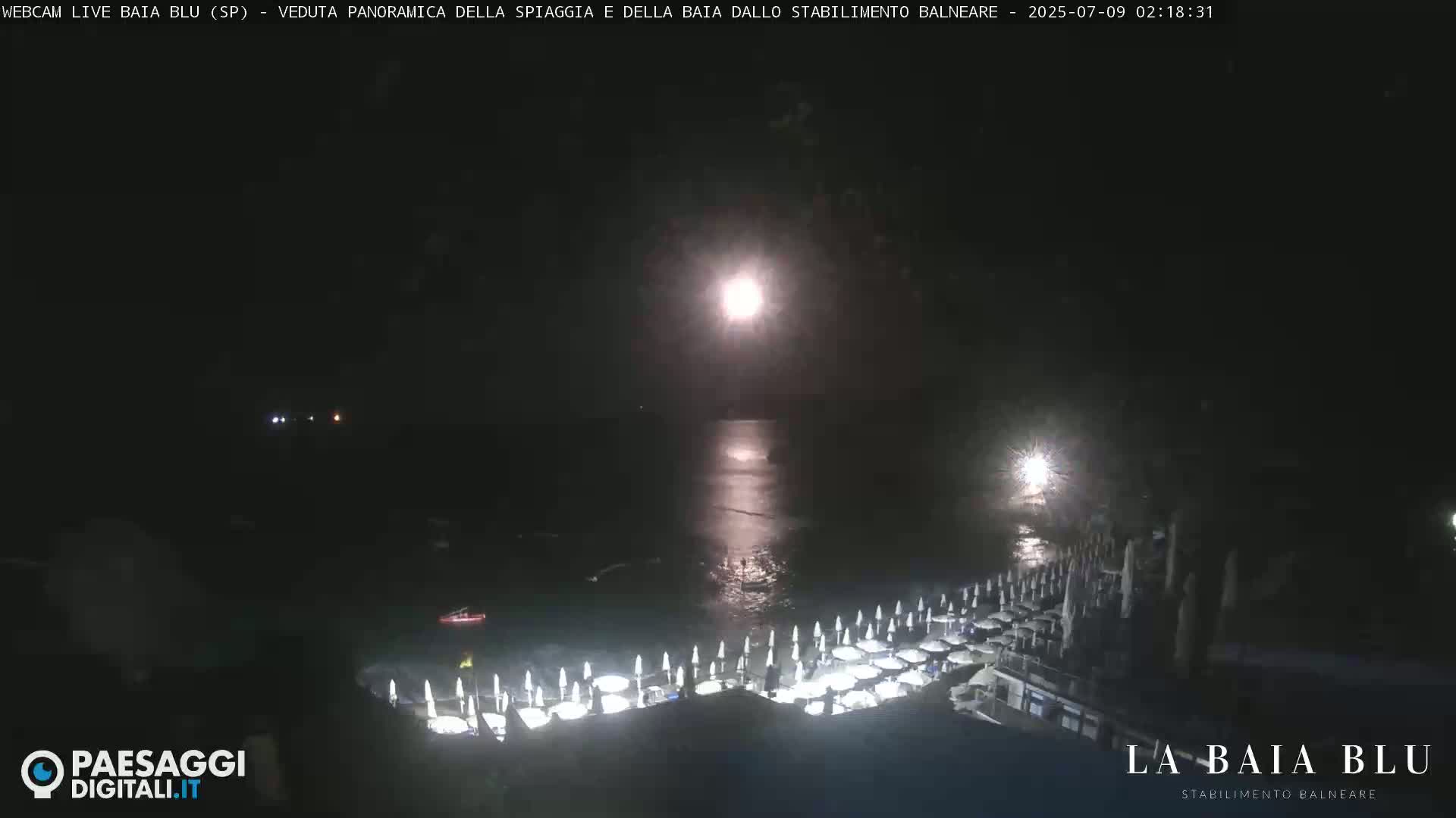 Baia Blu Beach live Cam - La Spezia, Liguria, Italy