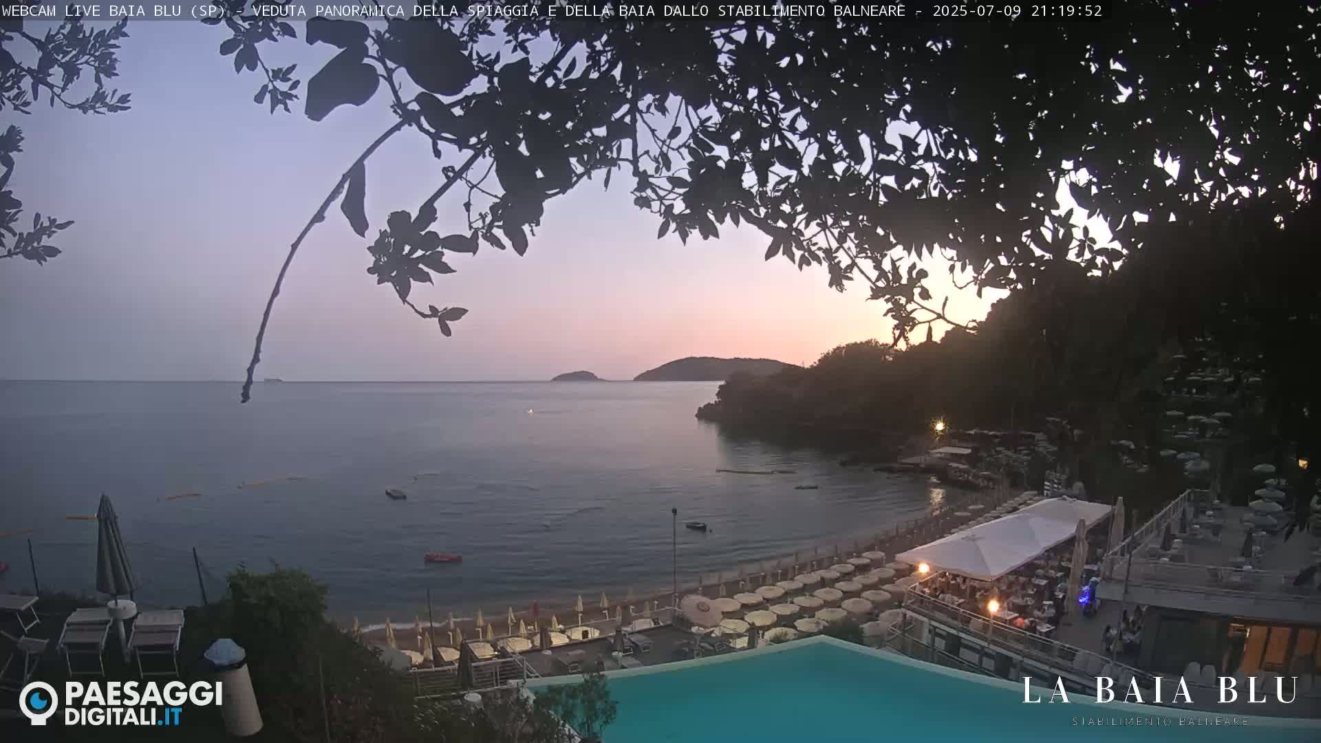 Baia Blu Beach live Cam - La Spezia, Liguria, Italy