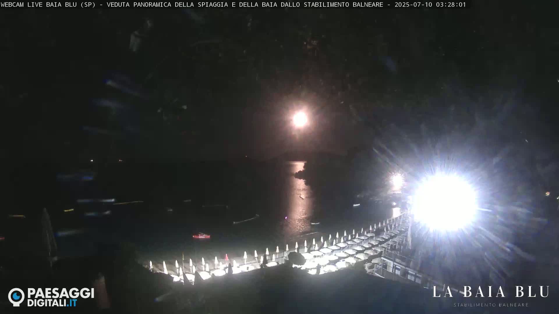 Baia Blu Beach live Cam - La Spezia, Liguria, Italy