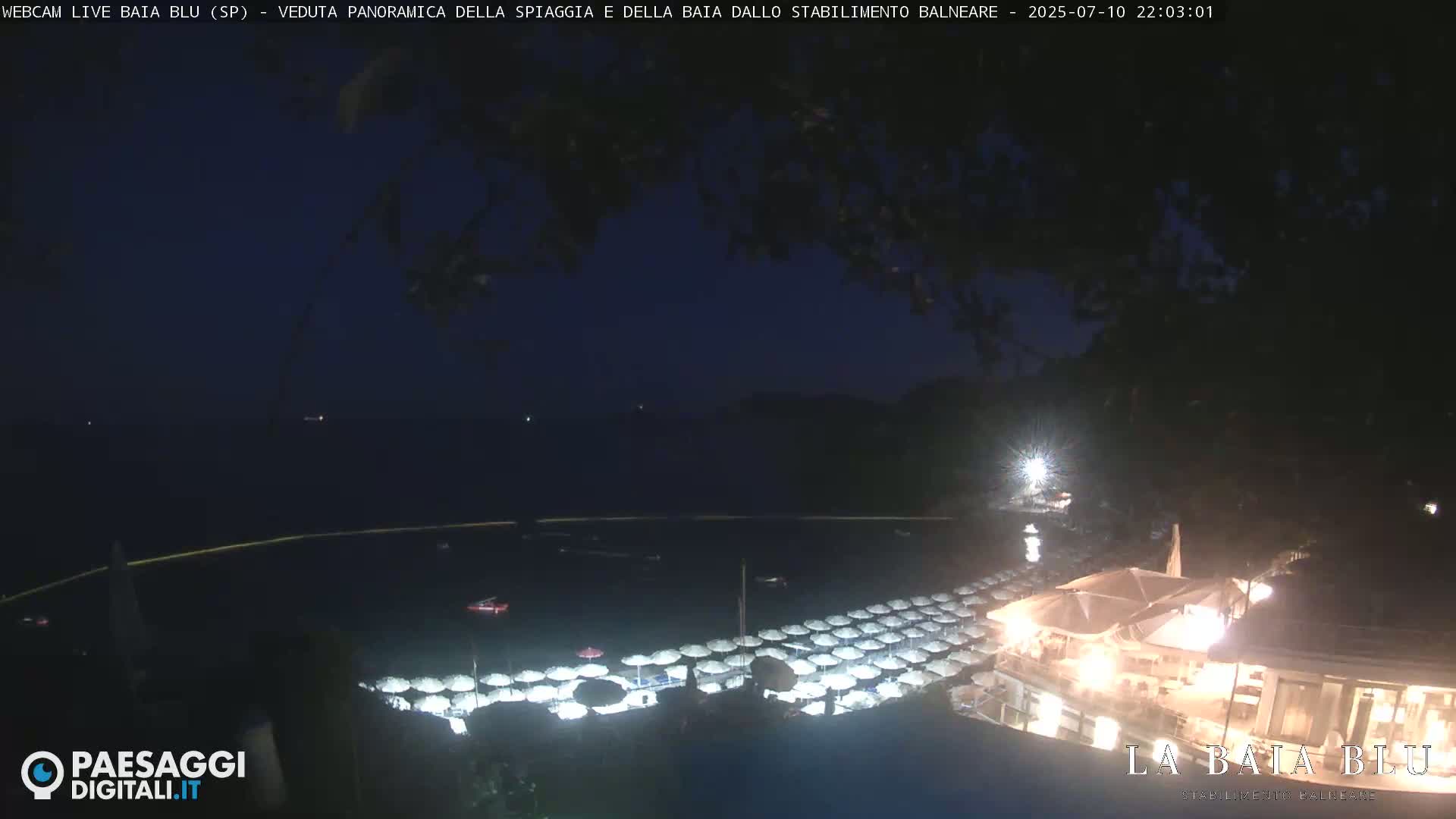 Baia Blu Beach live Cam - La Spezia, Liguria, Italy