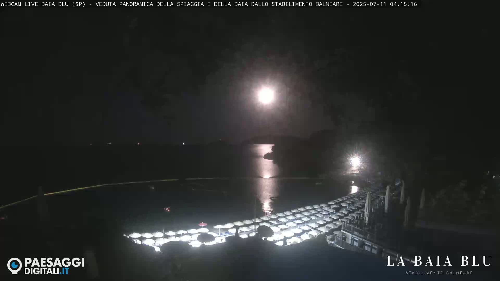 Baia Blu Beach live Cam - La Spezia, Liguria, Italy