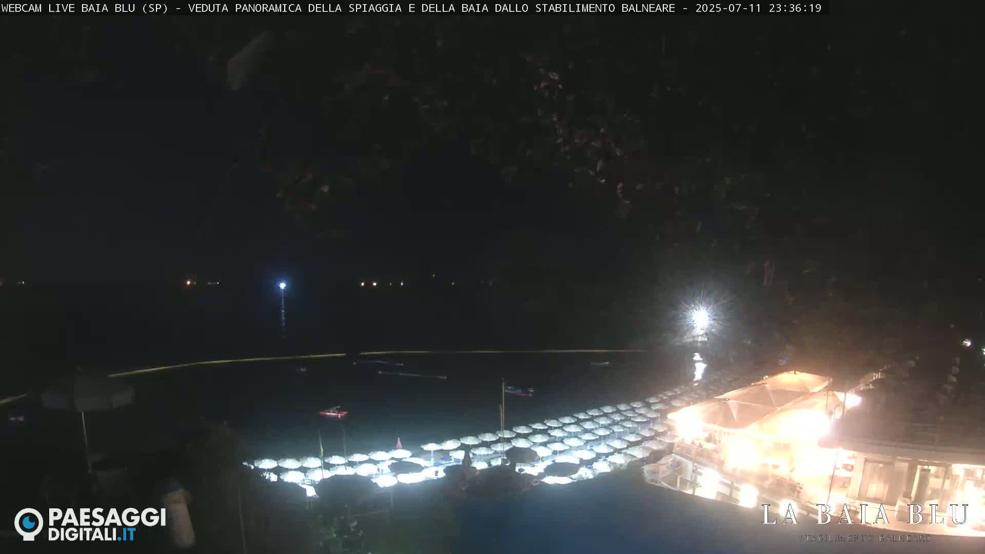 Baia Blu Beach live Cam - La Spezia, Liguria, Italy