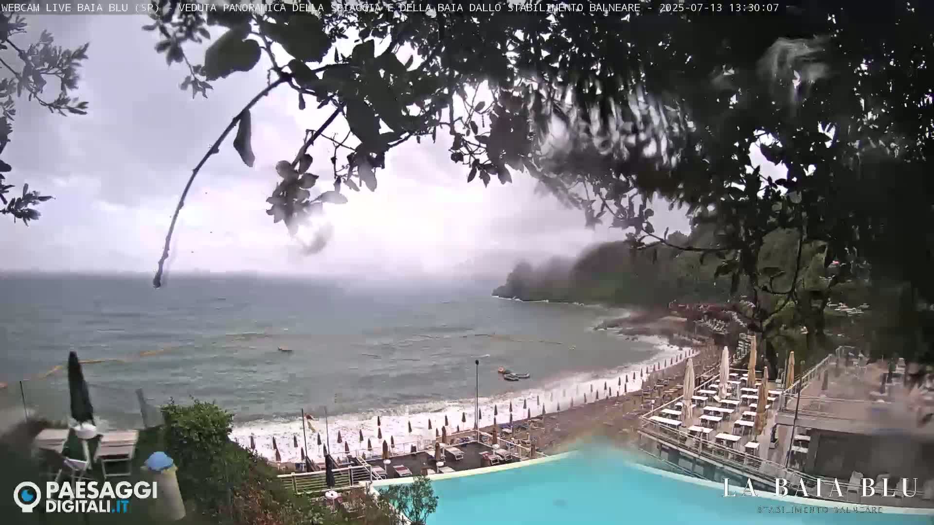 Baia Blu Beach live Cam - La Spezia, Liguria, Italy