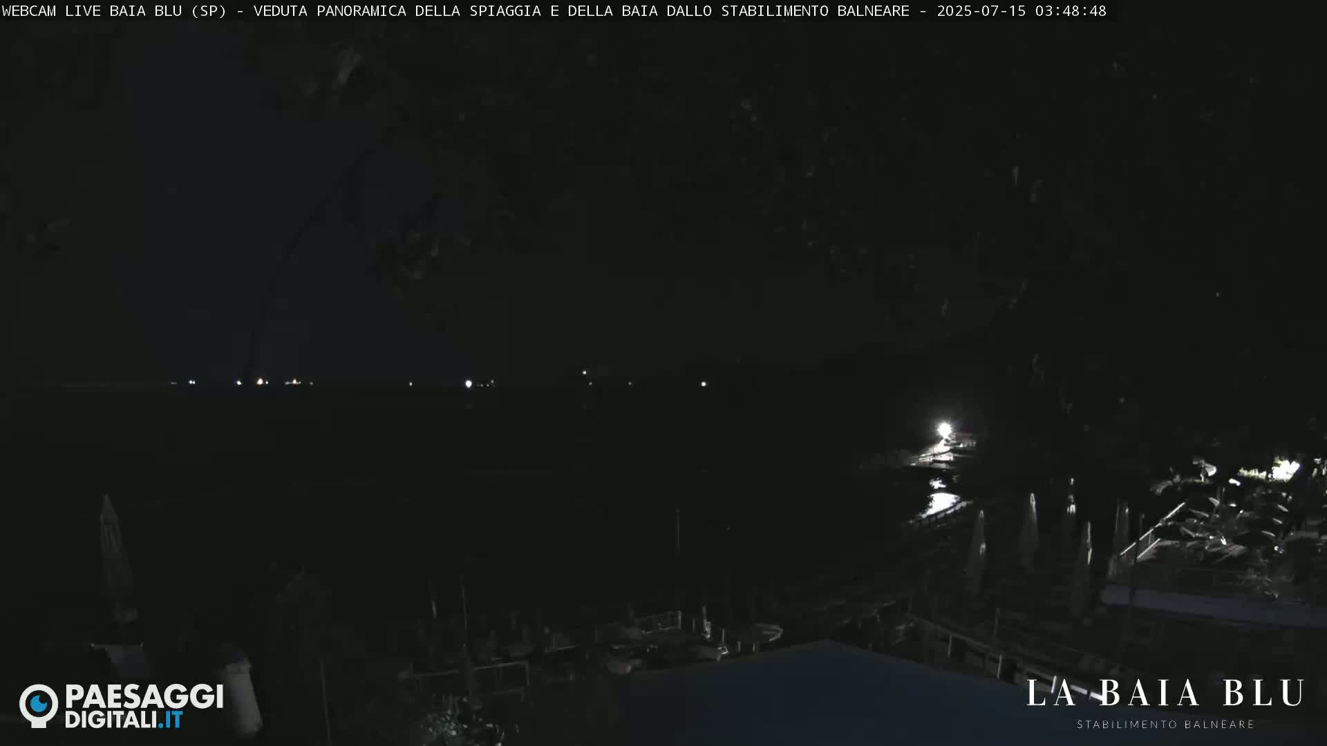 Baia Blu Beach live Cam - La Spezia, Liguria, Italy