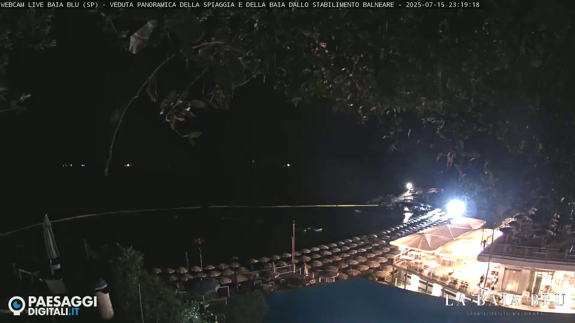 Baia Blu Beach live Cam - La Spezia, Liguria, Italy