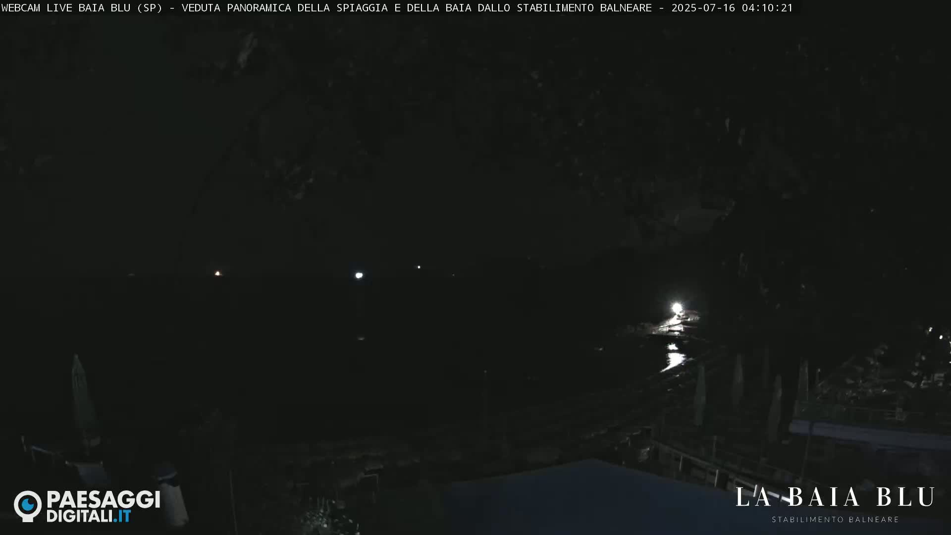 Baia Blu Beach live Cam - La Spezia, Liguria, Italy
