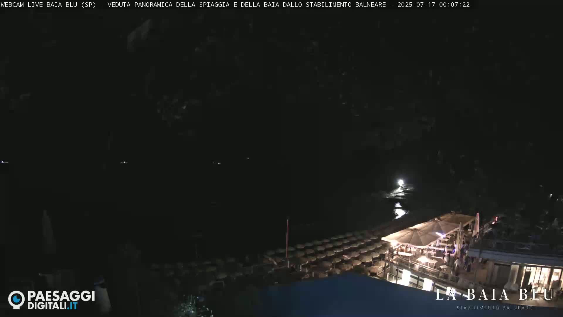 Baia Blu Beach live Cam - La Spezia, Liguria, Italy