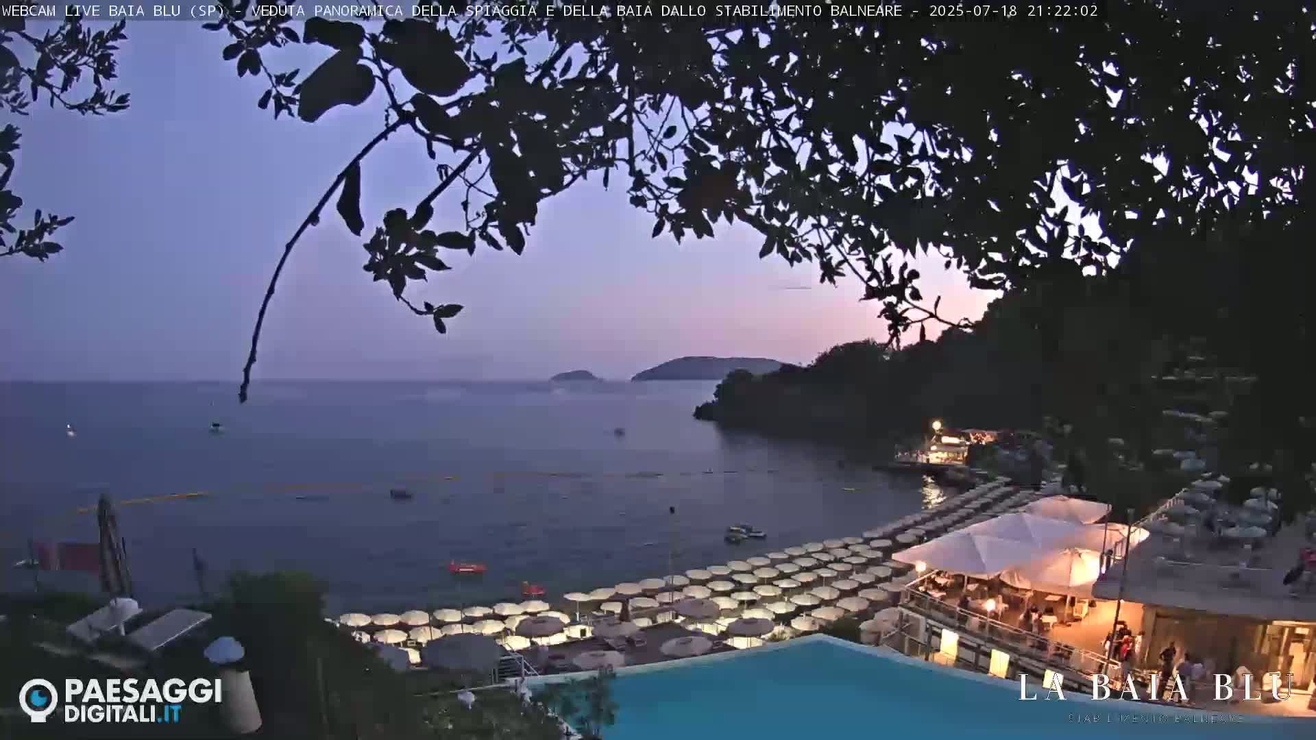 Baia Blu Beach live Cam - La Spezia, Liguria, Italy