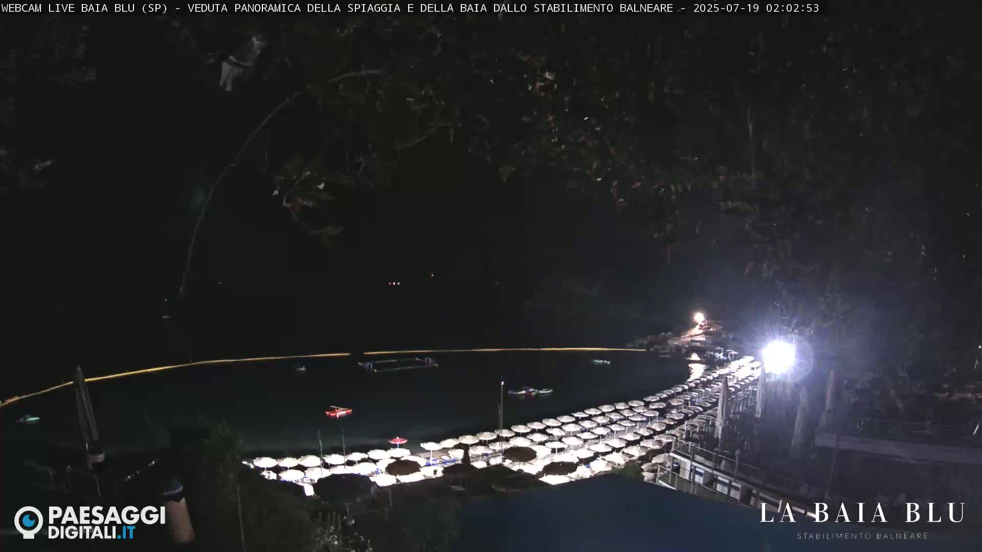 Baia Blu Beach live Cam - La Spezia, Liguria, Italy