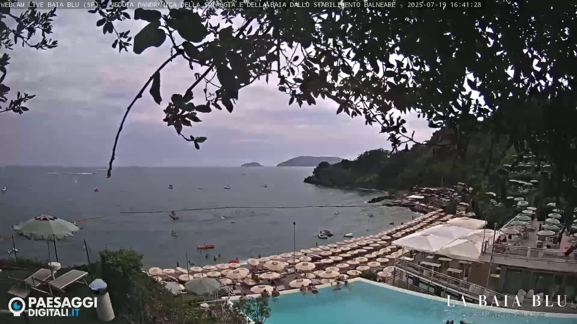 Baia Blu Beach live Cam - La Spezia, Liguria, Italy