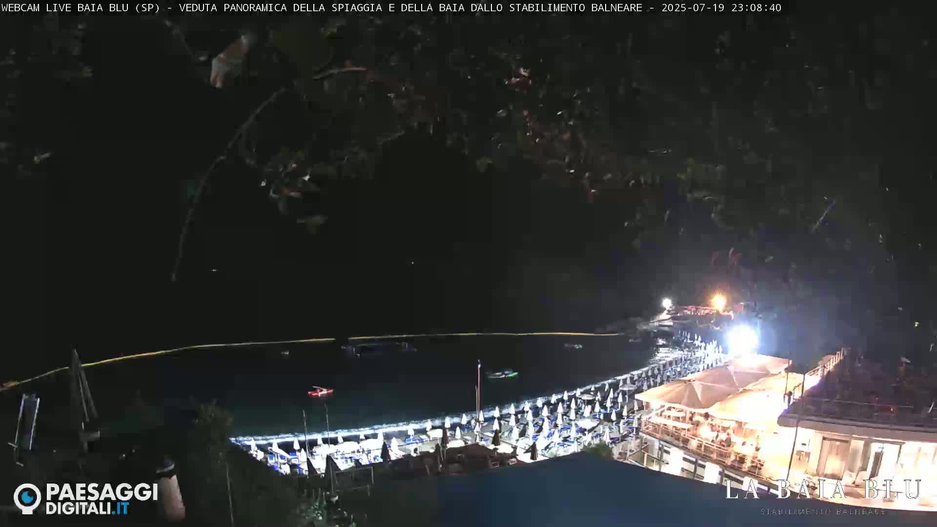 Baia Blu Beach live Cam - La Spezia, Liguria, Italy