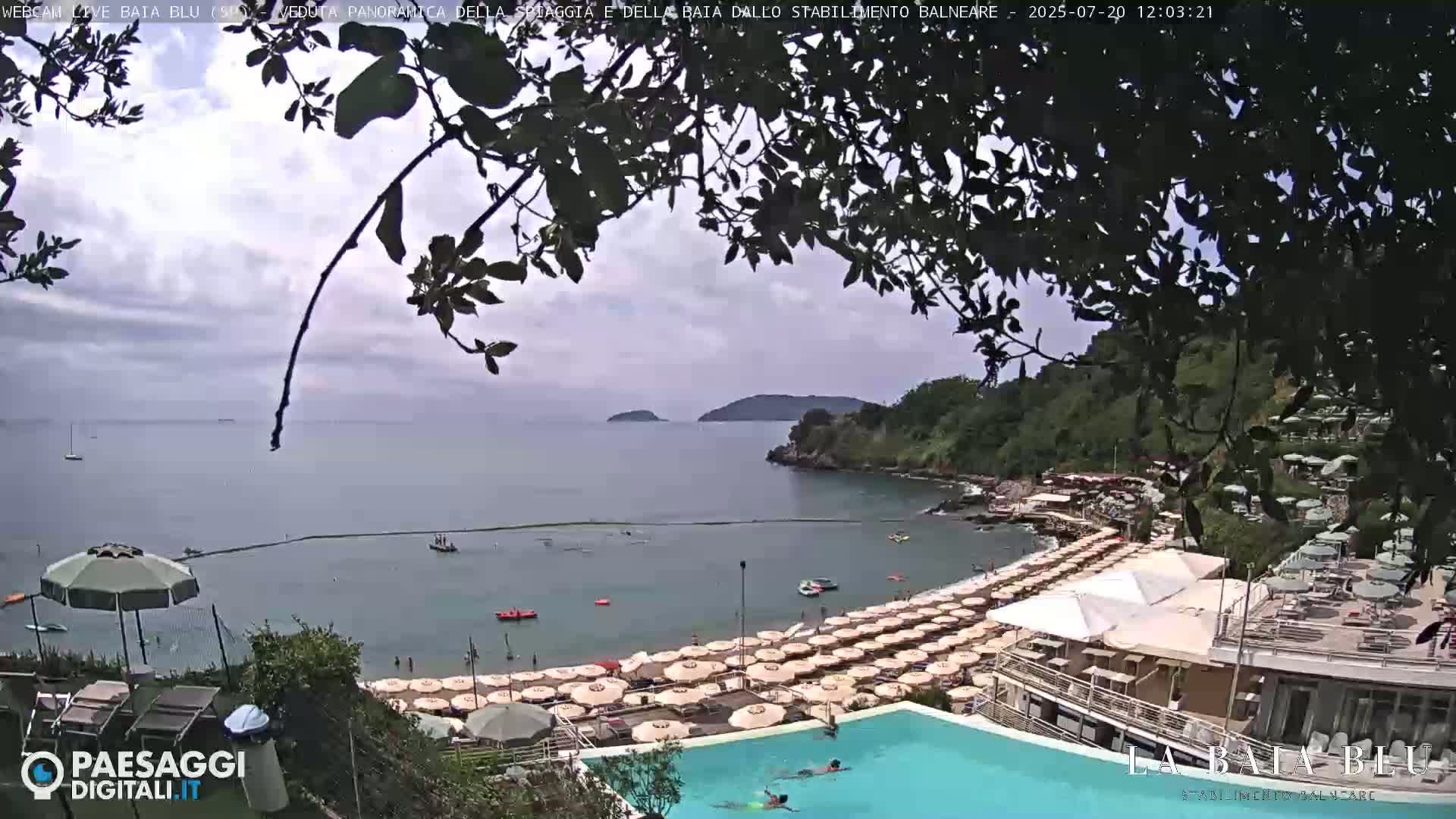 Baia Blu Beach live Cam - La Spezia, Liguria, Italy