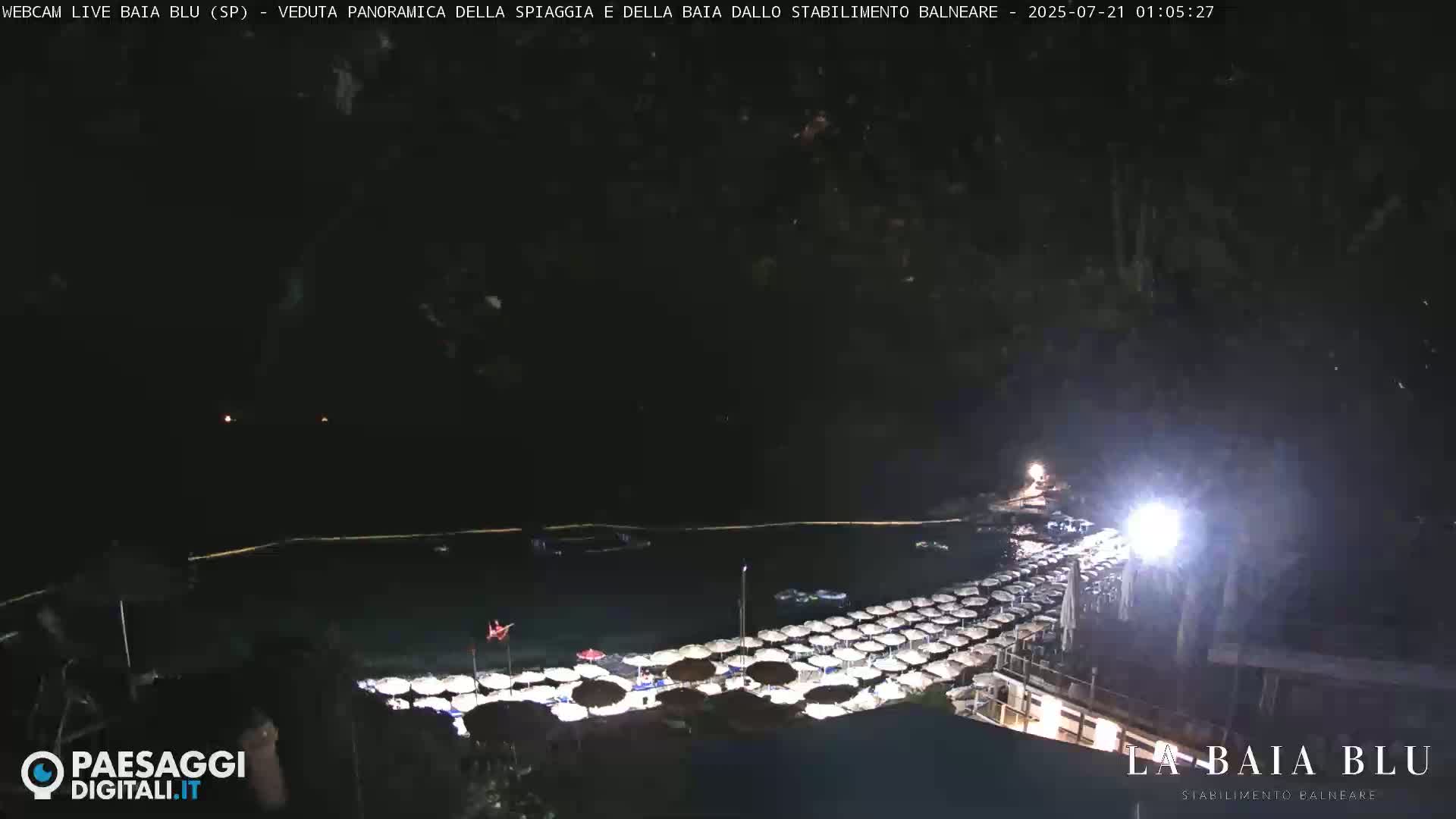 Baia Blu Beach live Cam - La Spezia, Liguria, Italy