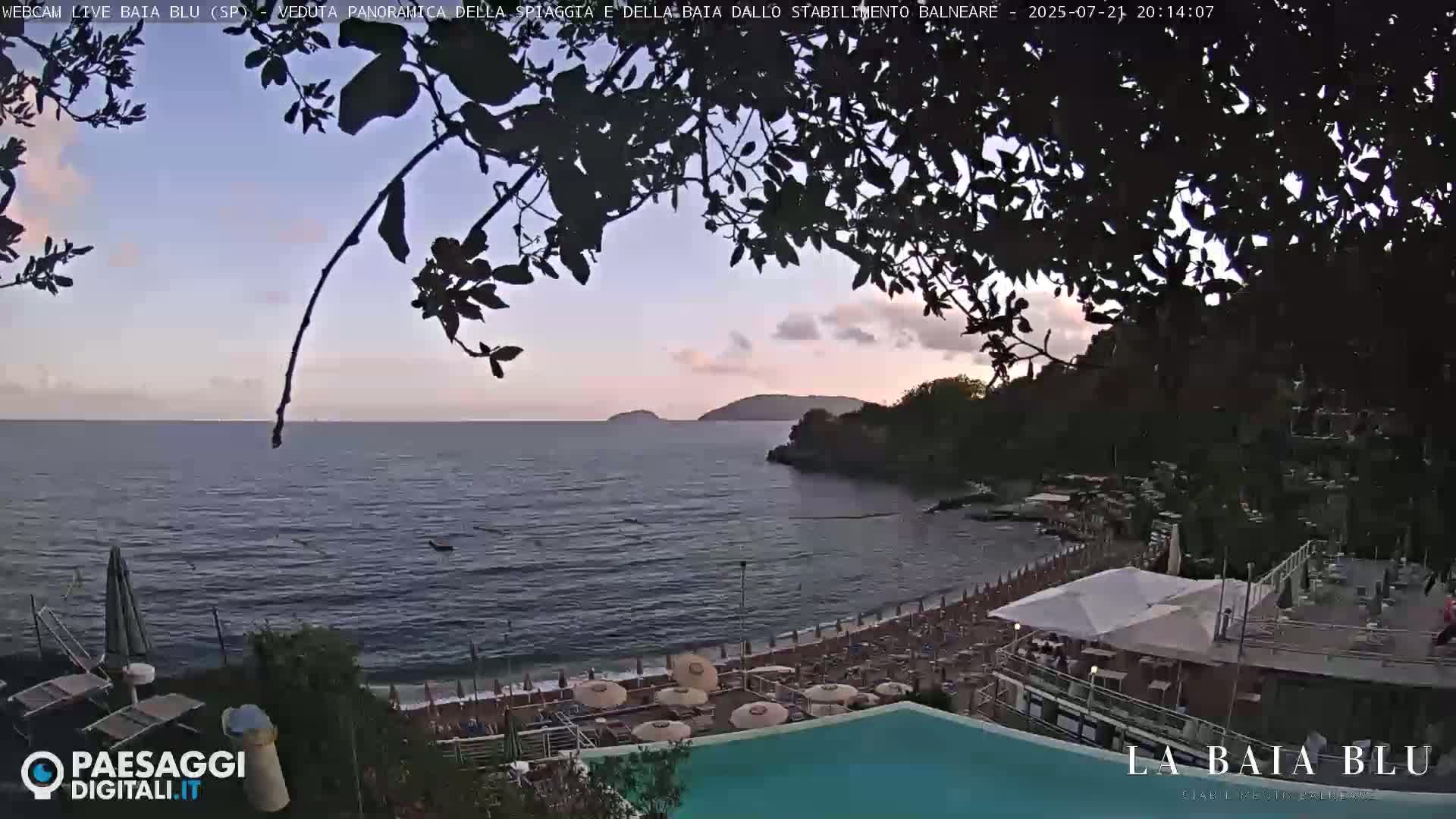 Baia Blu Beach live Cam - La Spezia, Liguria, Italy