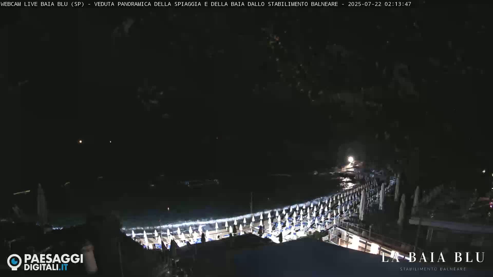 Baia Blu Beach live Cam - La Spezia, Liguria, Italy