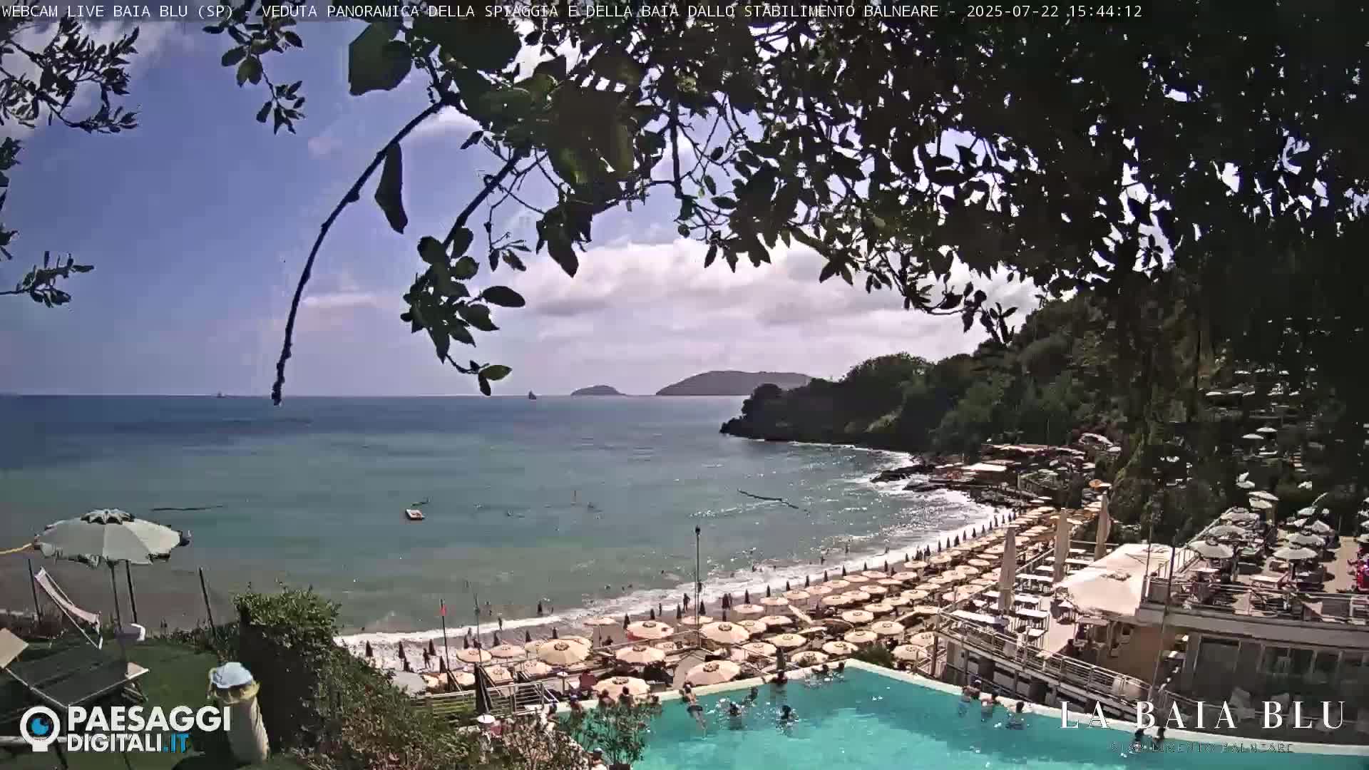 Baia Blu Beach live Cam - La Spezia, Liguria, Italy