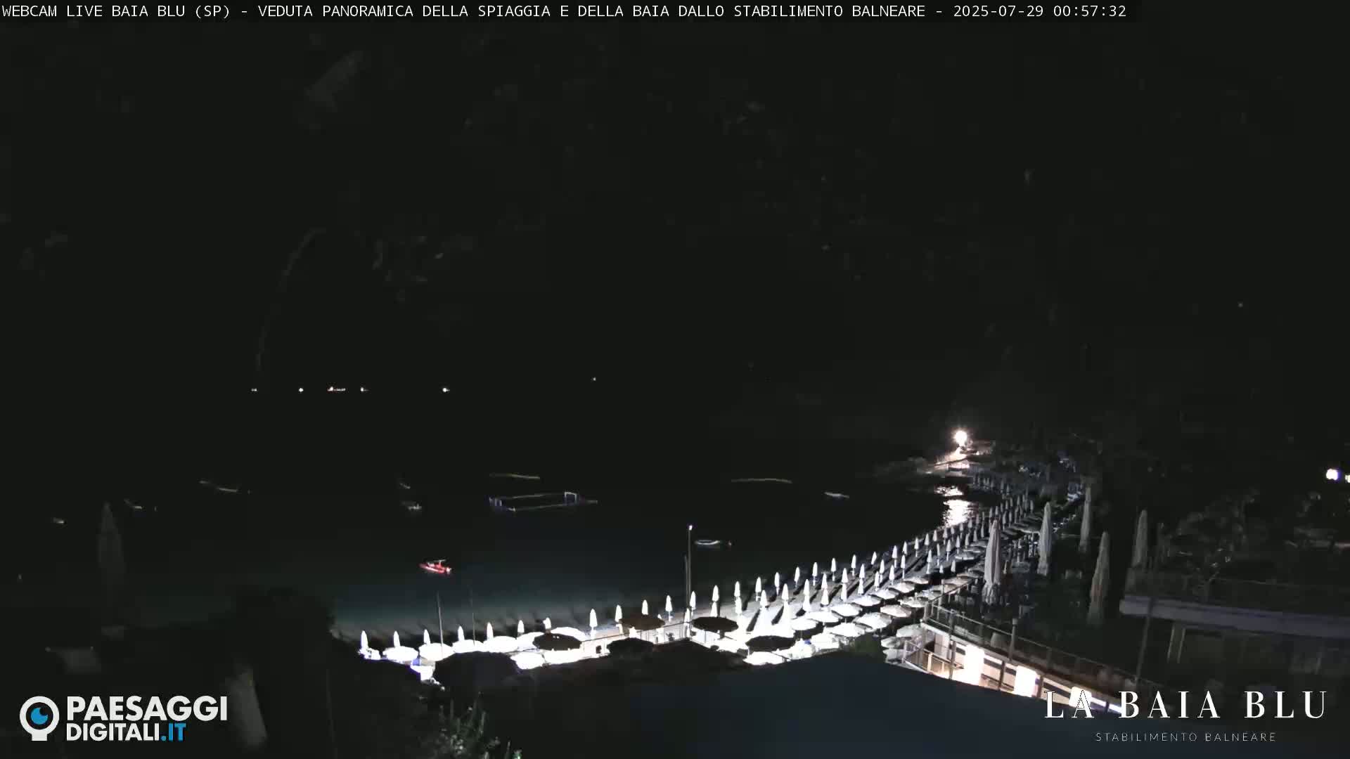 Baia Blu Beach live Cam - La Spezia, Liguria, Italy