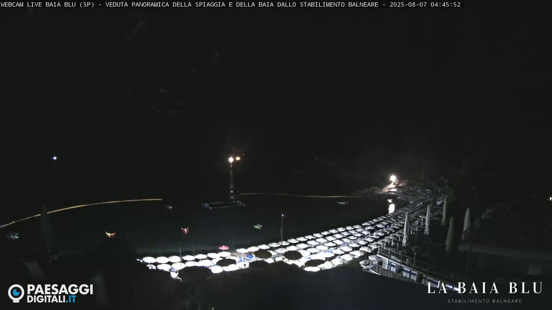 Baia Blu Beach live Cam - La Spezia, Liguria, Italy
