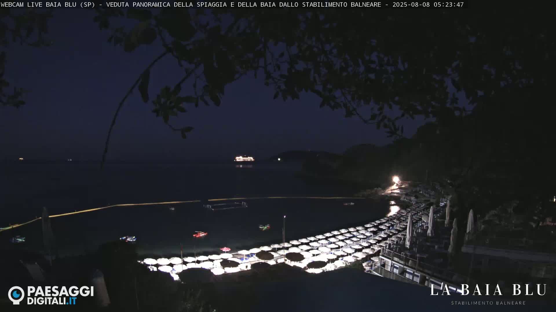 Baia Blu Beach live Cam - La Spezia, Liguria, Italy