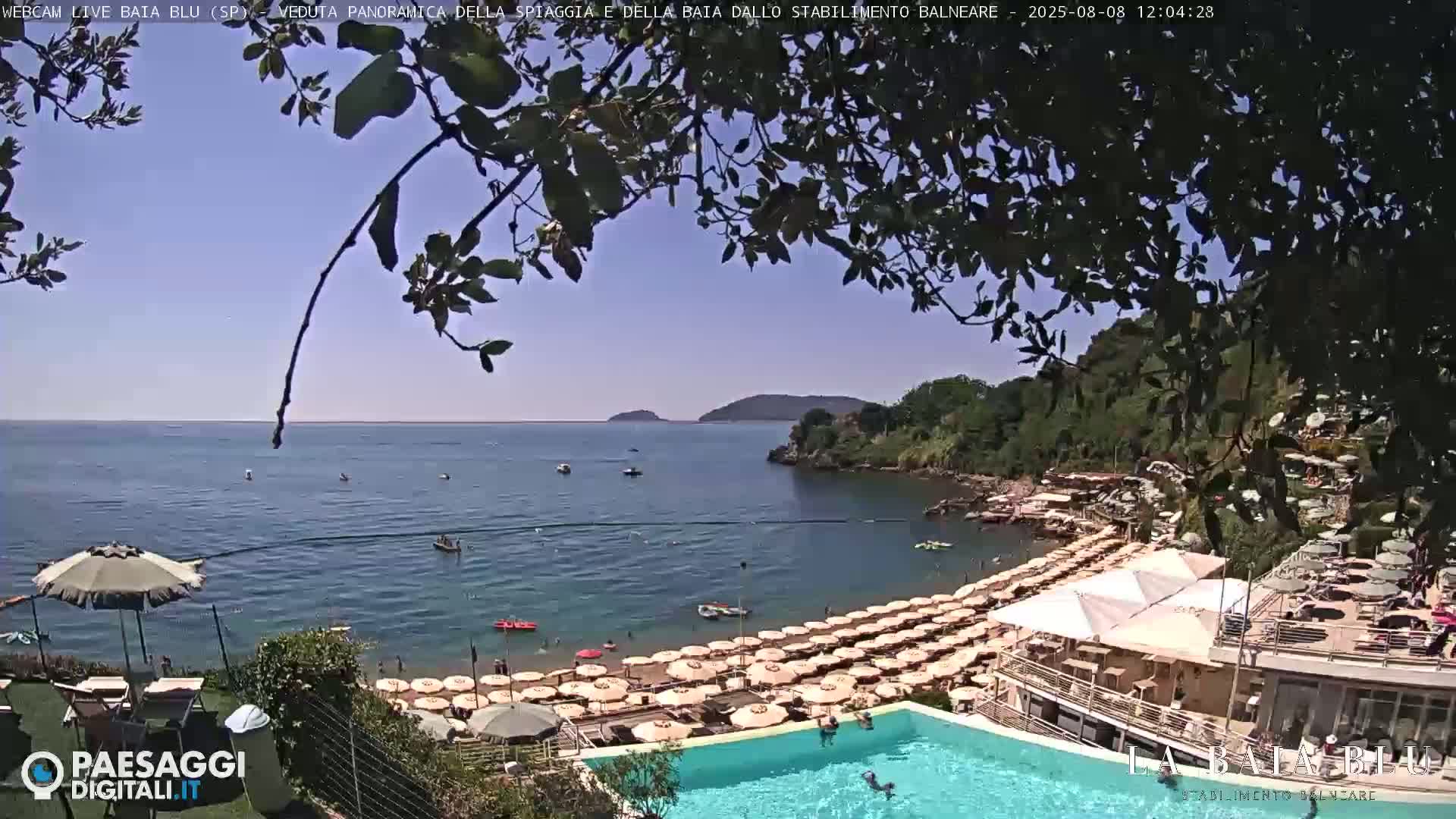 Baia Blu Beach live Cam - La Spezia, Liguria, Italy