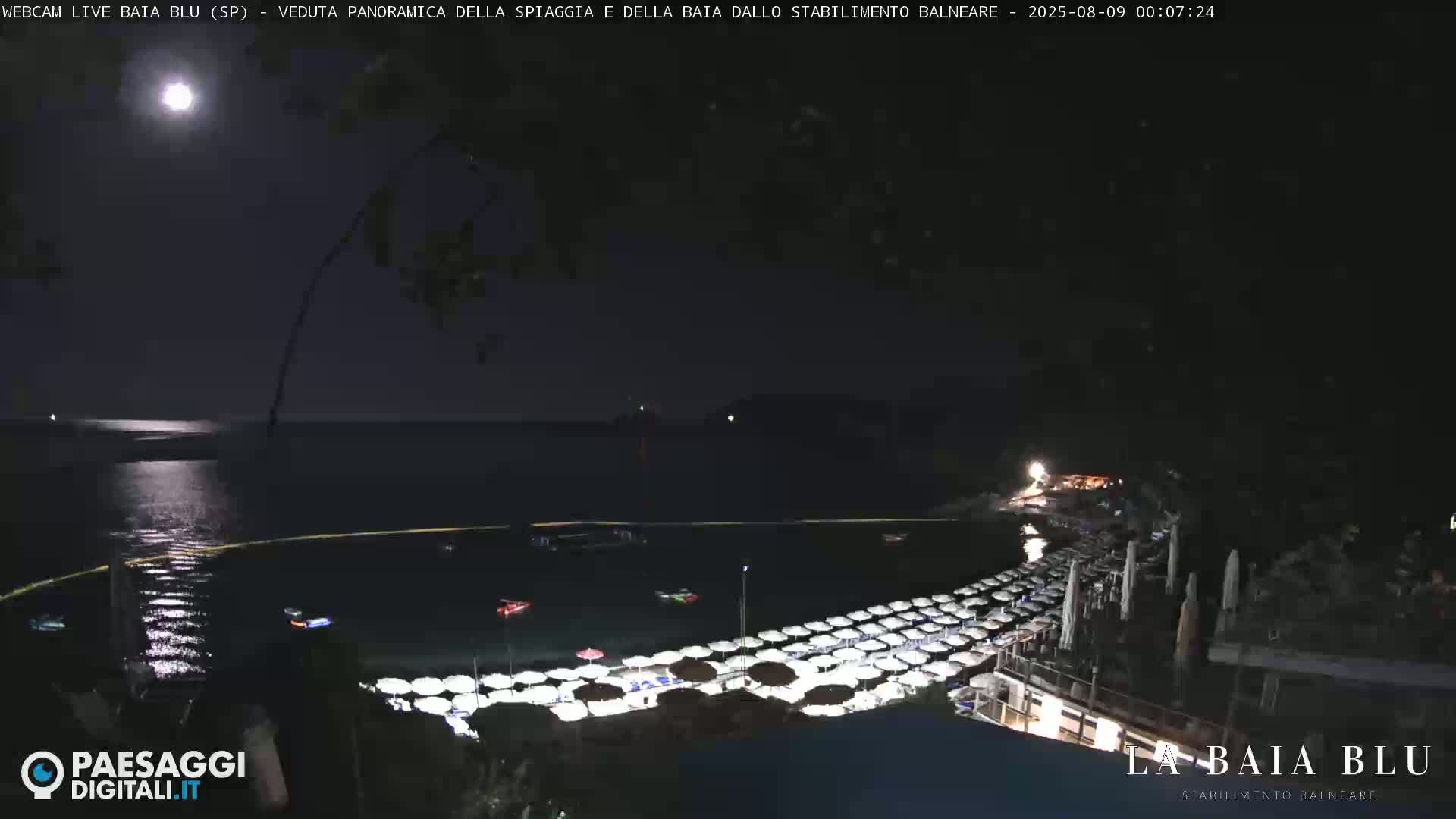 Baia Blu Beach live Cam - La Spezia, Liguria, Italy