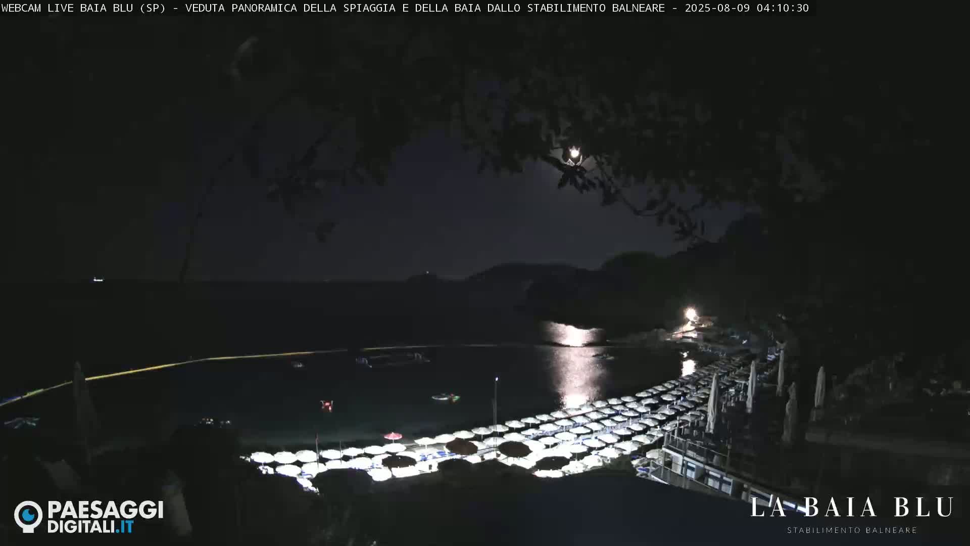 Baia Blu Beach live Cam - La Spezia, Liguria, Italy
