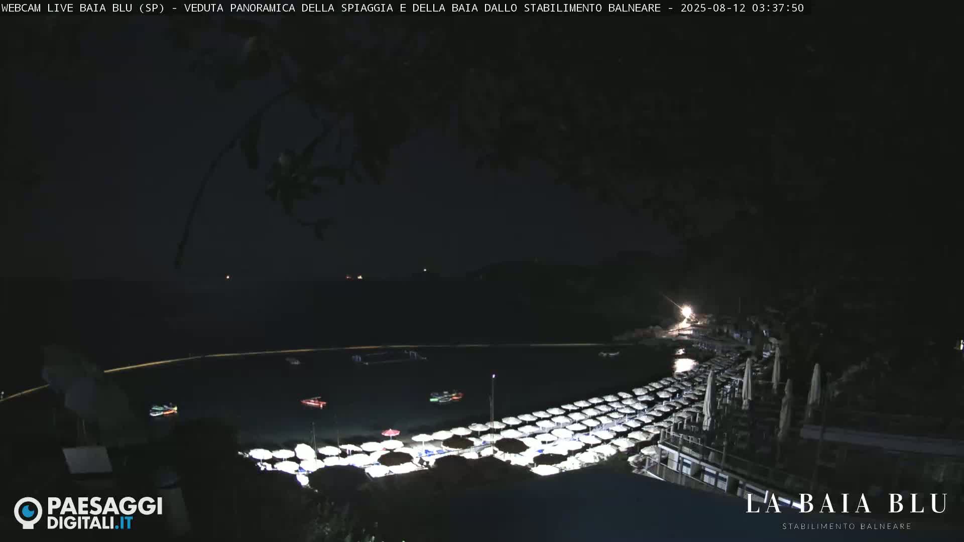 Baia Blu Beach live Cam - La Spezia, Liguria, Italy