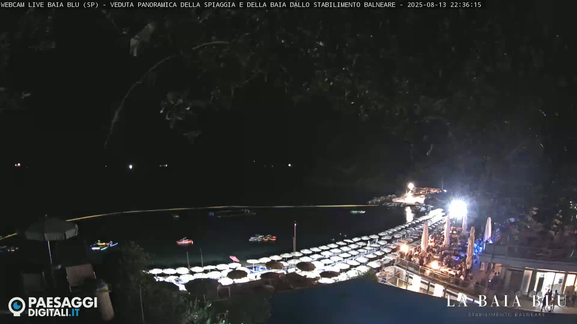 Baia Blu Beach live Cam - La Spezia, Liguria, Italy