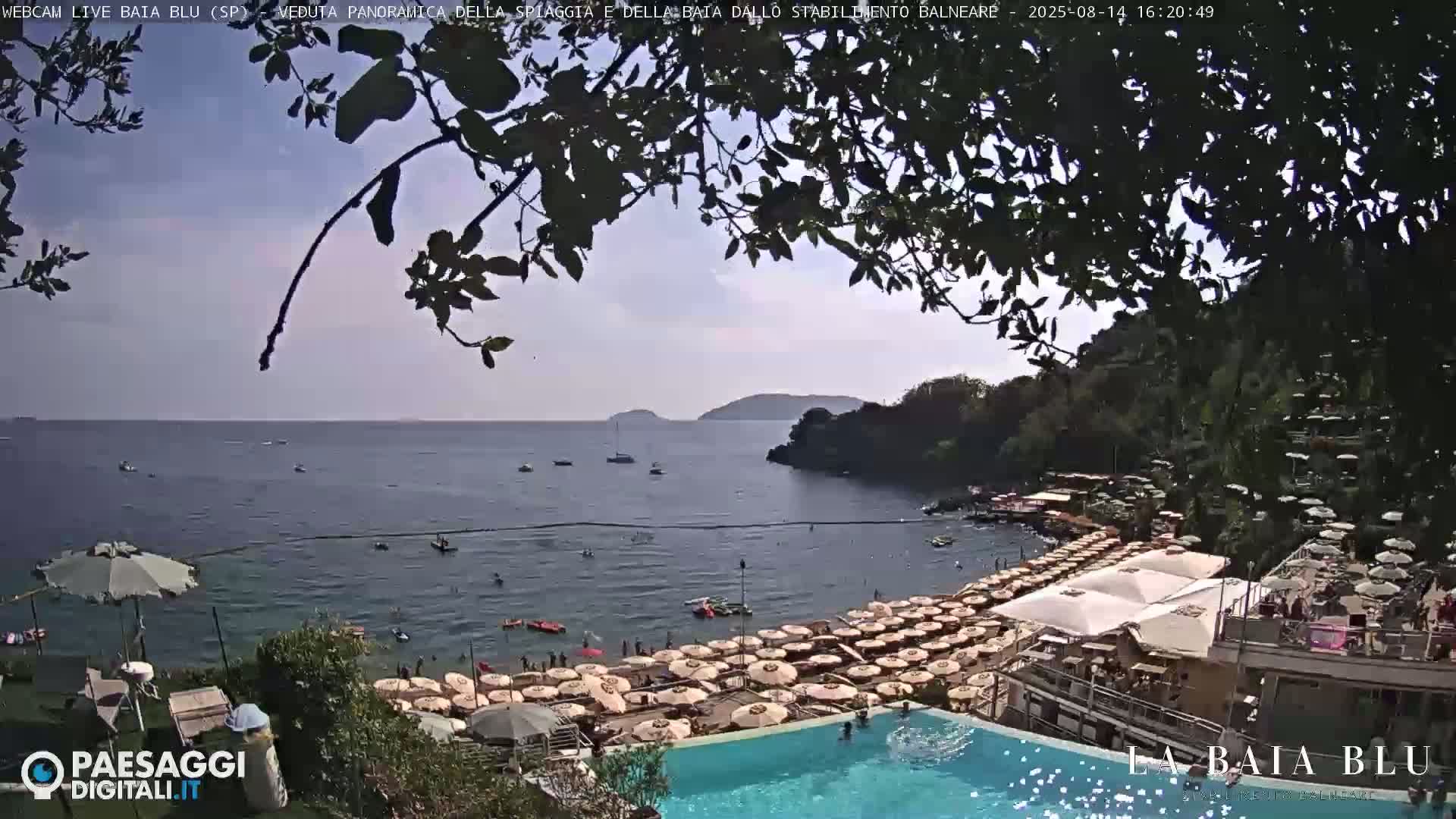 Baia Blu Beach live Cam - La Spezia, Liguria, Italy