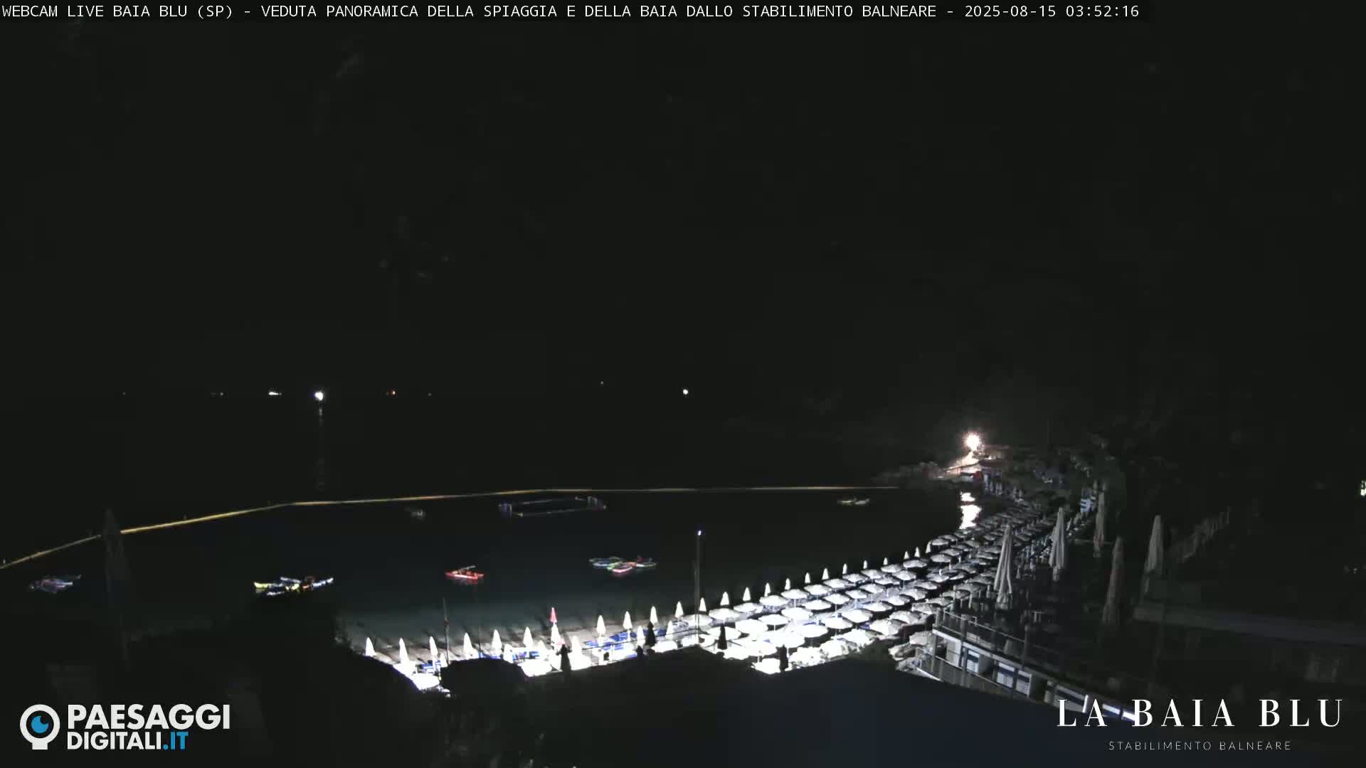 Baia Blu Beach live Cam - La Spezia, Liguria, Italy