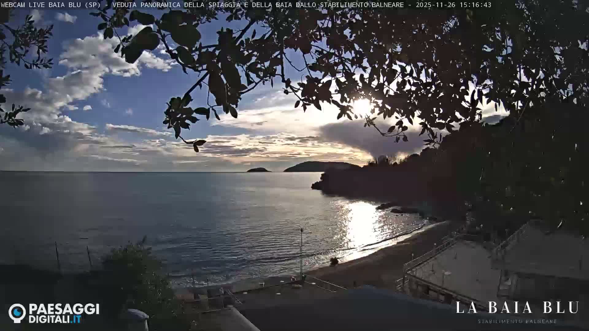 Baia Blu Beach live Cam - La Spezia, Liguria, Italy