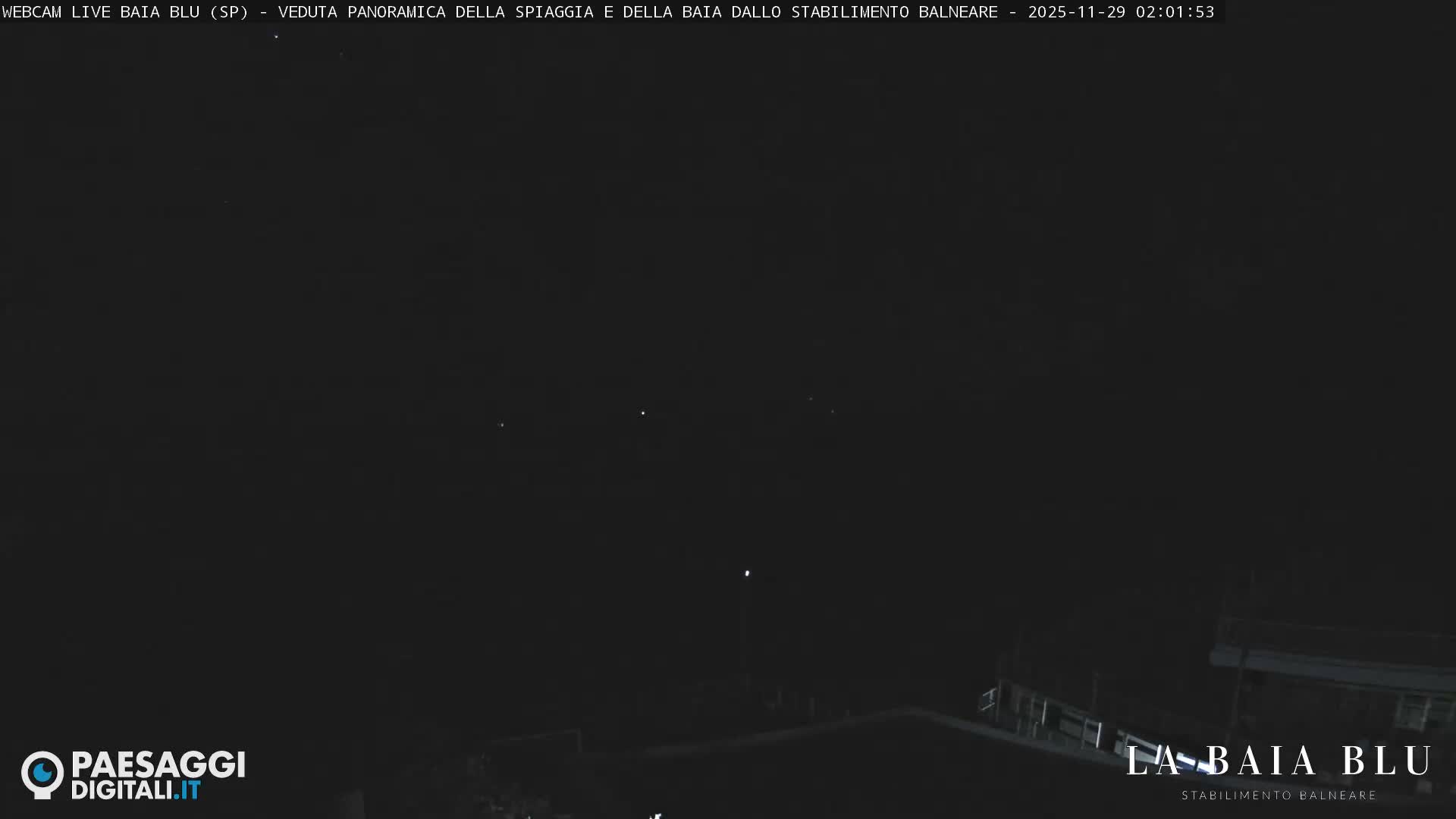 Baia Blu Beach live Cam - La Spezia, Liguria, Italy