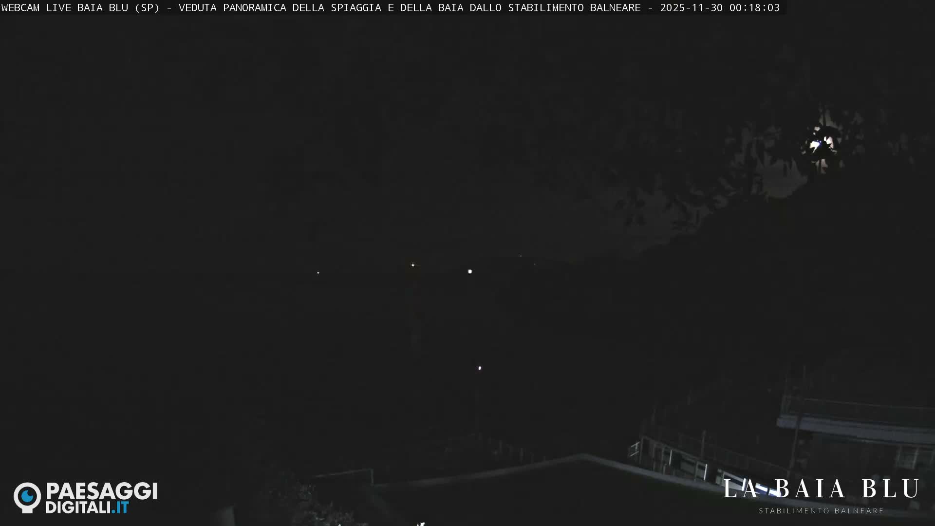 Baia Blu Beach live Cam - La Spezia, Liguria, Italy