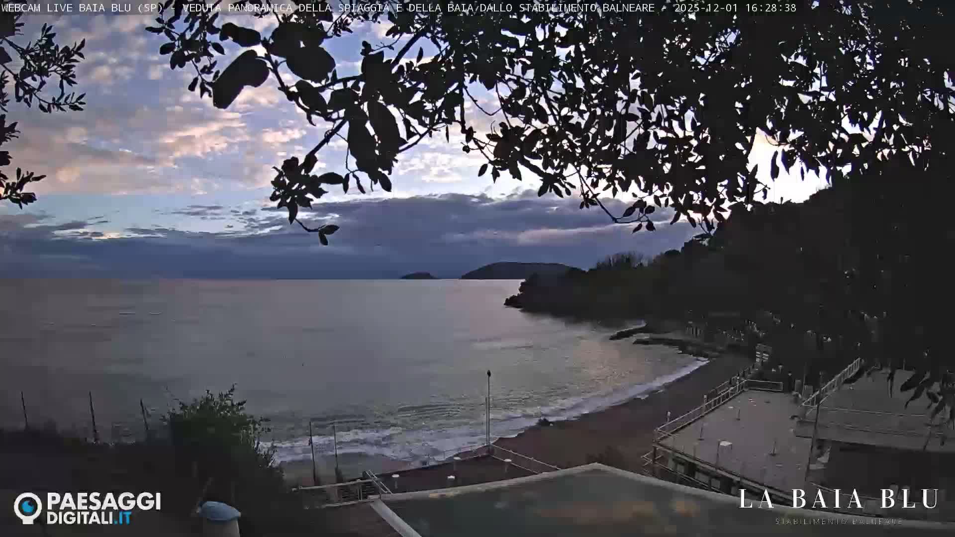 Baia Blu Beach live Cam - La Spezia, Liguria, Italy