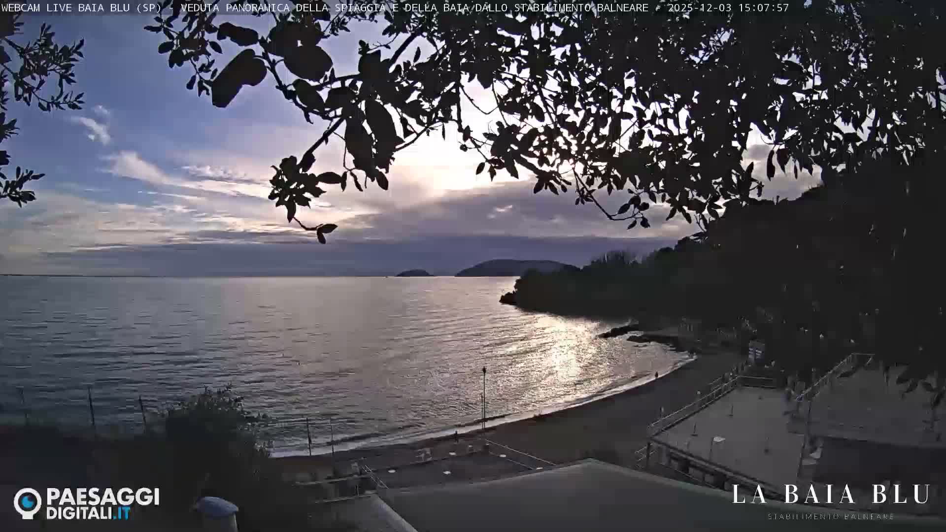 Baia Blu Beach live Cam - La Spezia, Liguria, Italy