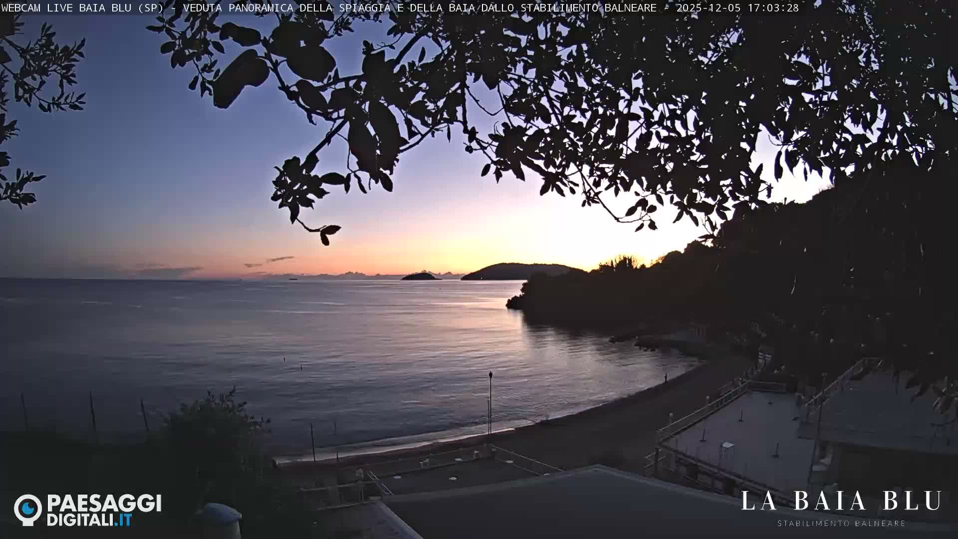 Baia Blu Beach live Cam - La Spezia, Liguria, Italy