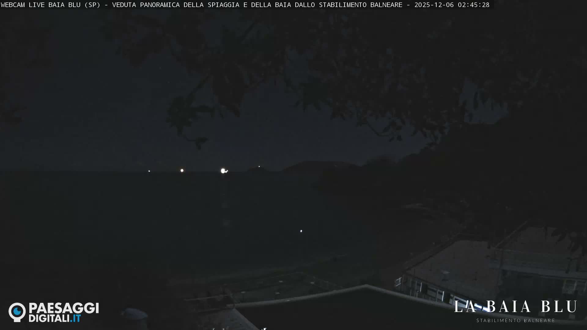 Baia Blu Beach live Cam - La Spezia, Liguria, Italy