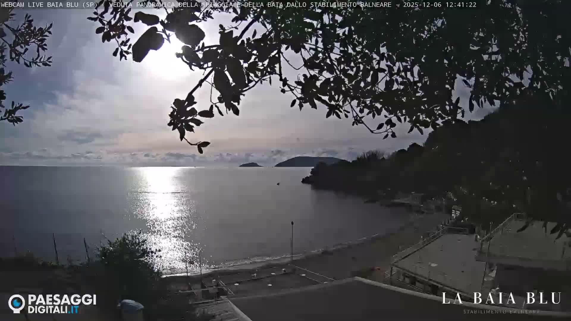 Baia Blu Beach live Cam - La Spezia, Liguria, Italy