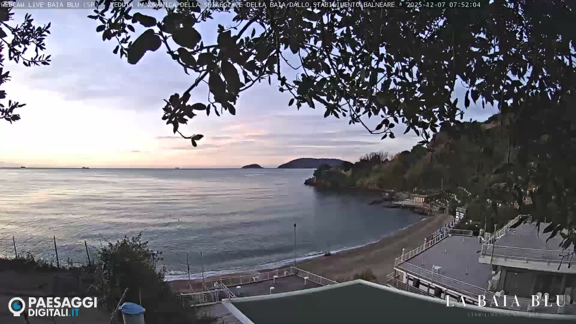 Baia Blu Beach live Cam - La Spezia, Liguria, Italy