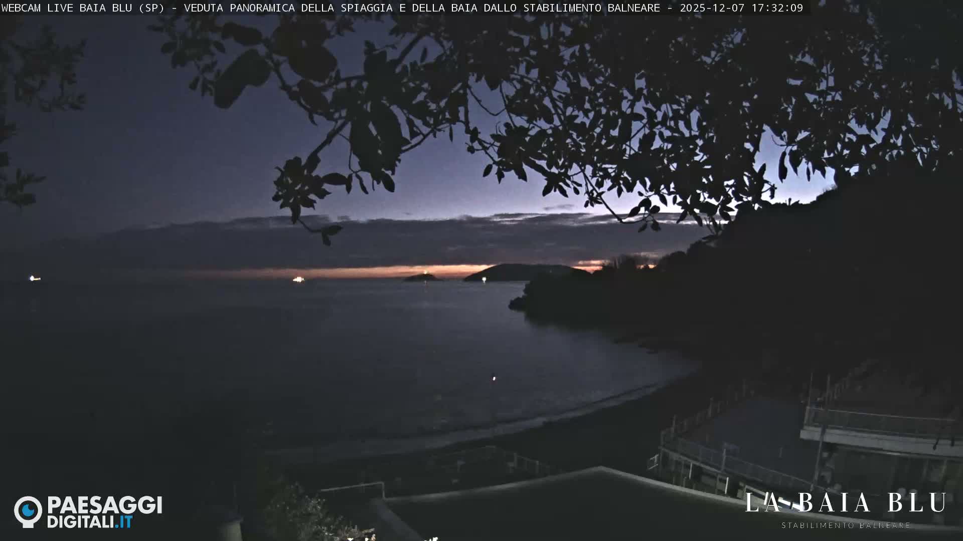 Baia Blu Beach live Cam - La Spezia, Liguria, Italy